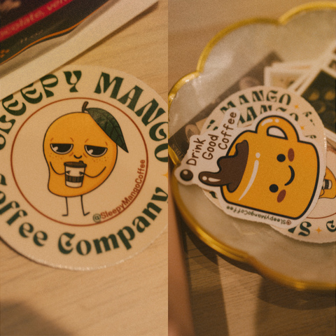 Sleepy Mango Sticker Duo
